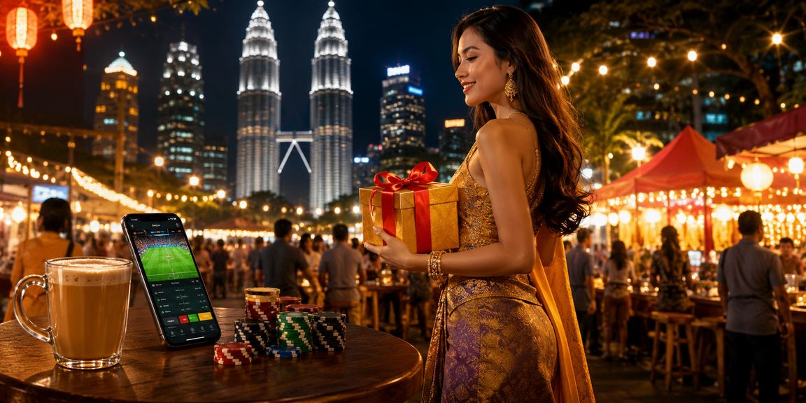 An adult user in Kuala Lumpur enjoying betboom casino responsibly with a healthy life balance