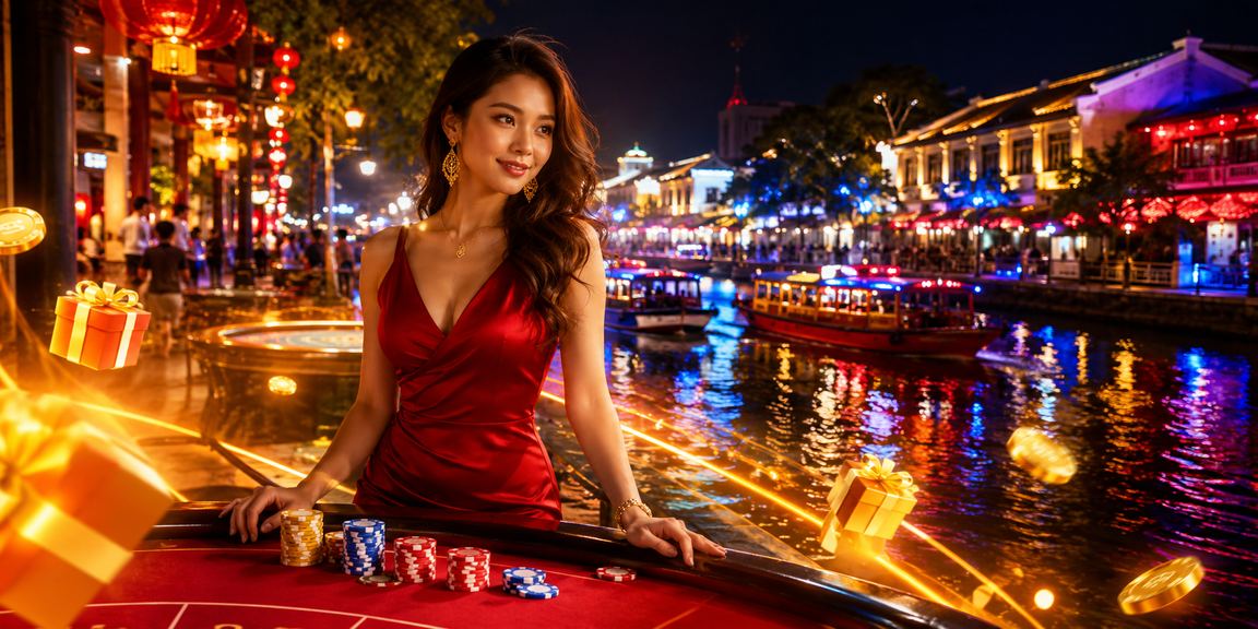 Meja baccarat klasik dengan suasana kasino tempatan di Melaka betboom