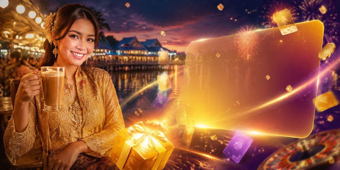 Wanita berbusana kebaya Malaysia menggunakan aplikasi kasino betboom untuk bermain roulette