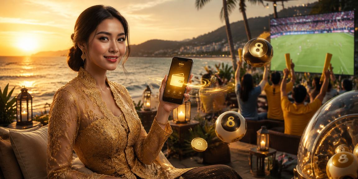Wanita berbusana kebaya dari Penang menikmati pengalaman loteri dan jackpot di betboom